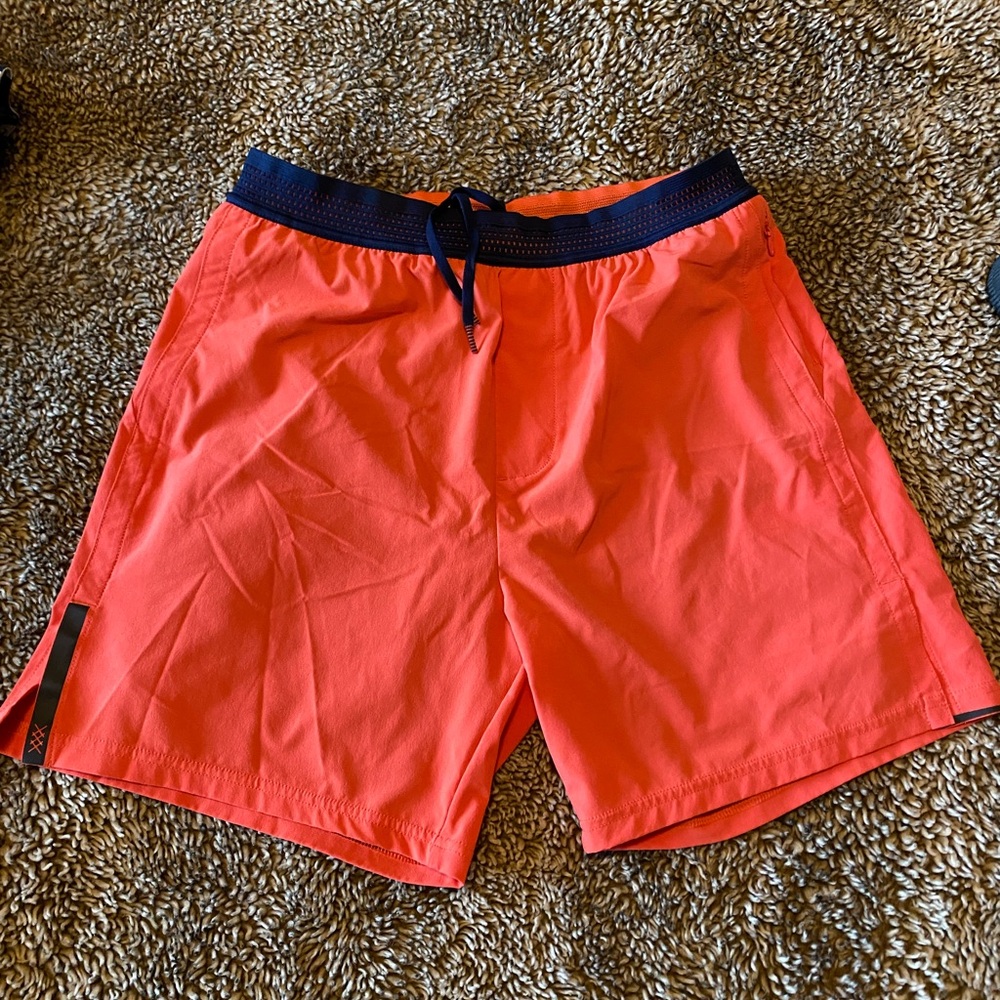 Men's Orange Athletic Shorts